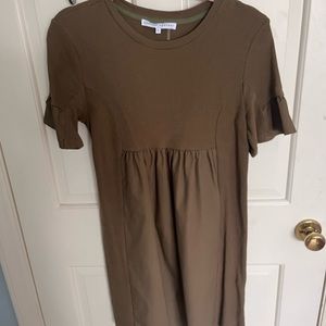 Women’s English Factory Forest Green Poplin Mini Dress